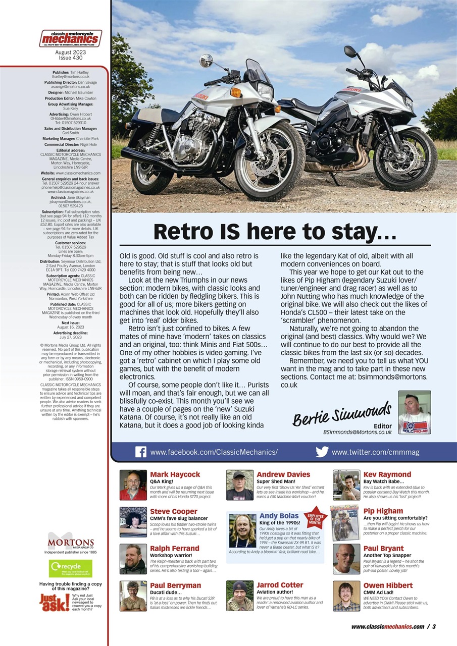 Classic Motorcycle Mechanics Preview Pages