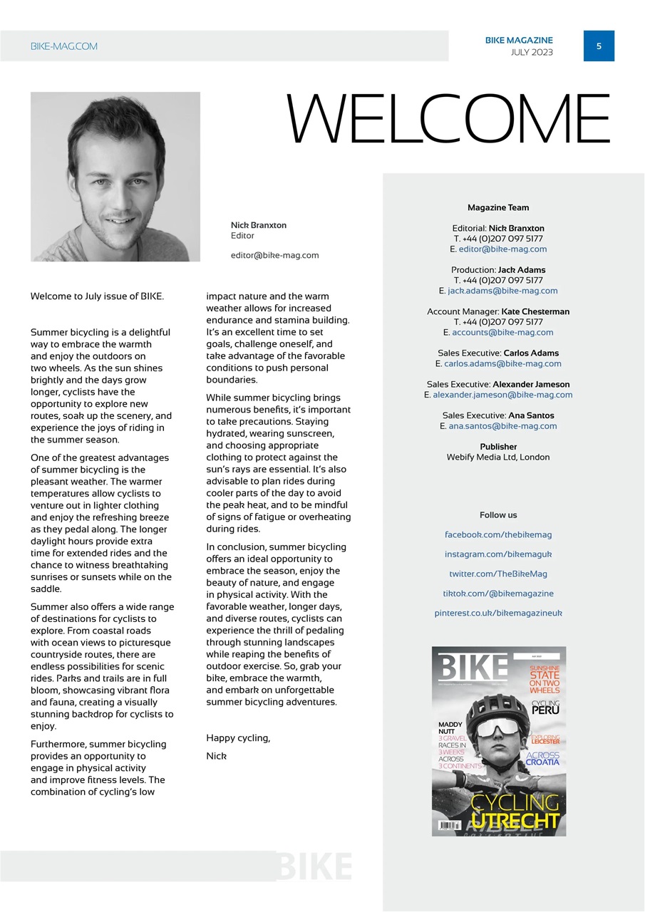 BIKE Magazine Preview Pages
