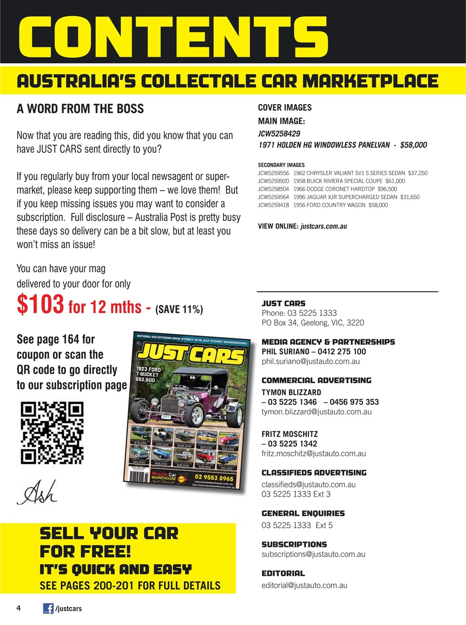 JUST CARS Preview Pages