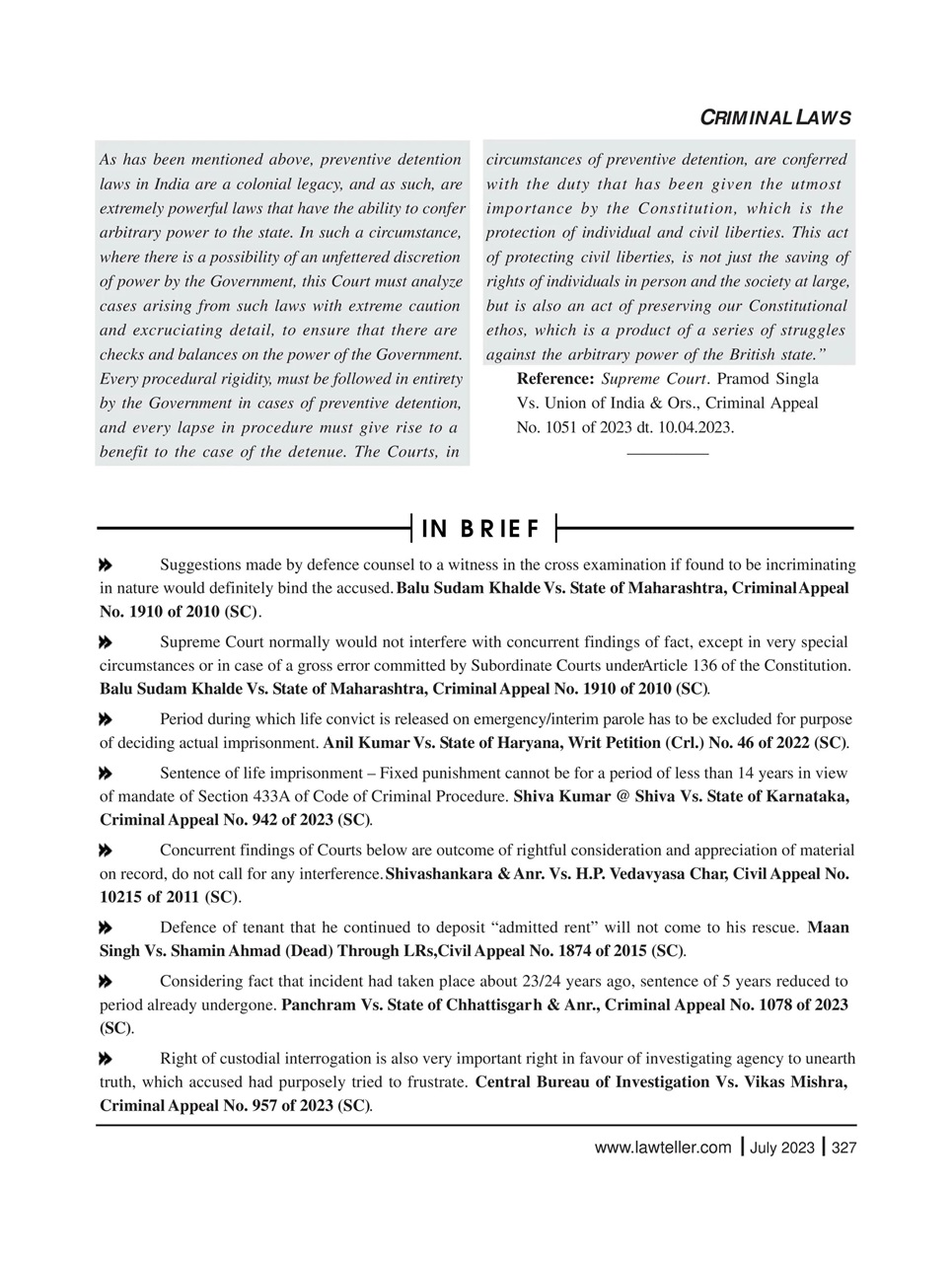Lawteller – A Legal Awareness Magazine Preview Pages