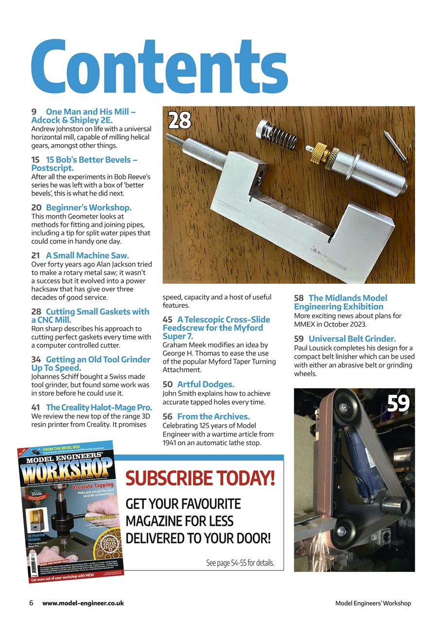 Model Engineer & Workshop Magazine Preview Pages
