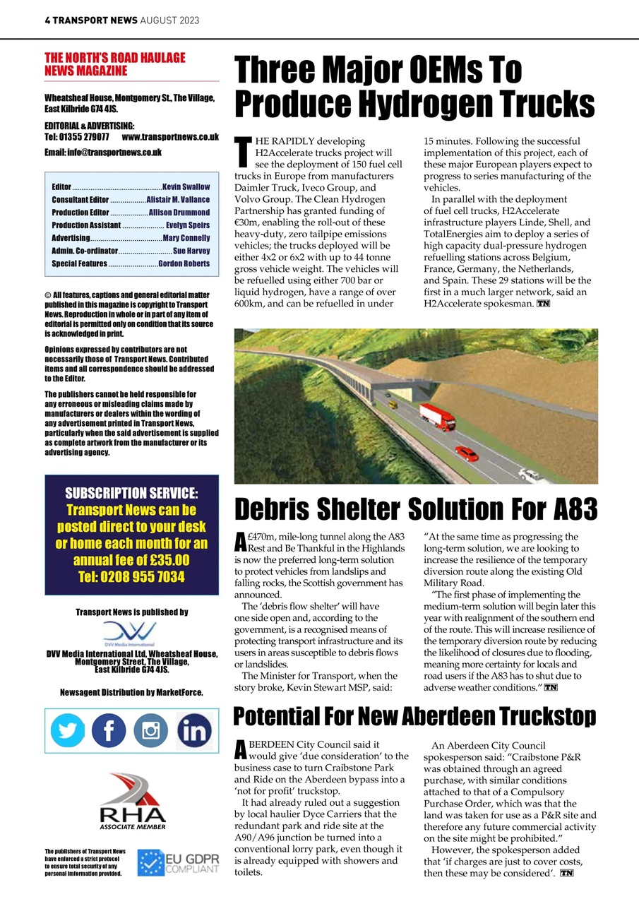 Transport News Preview Pages