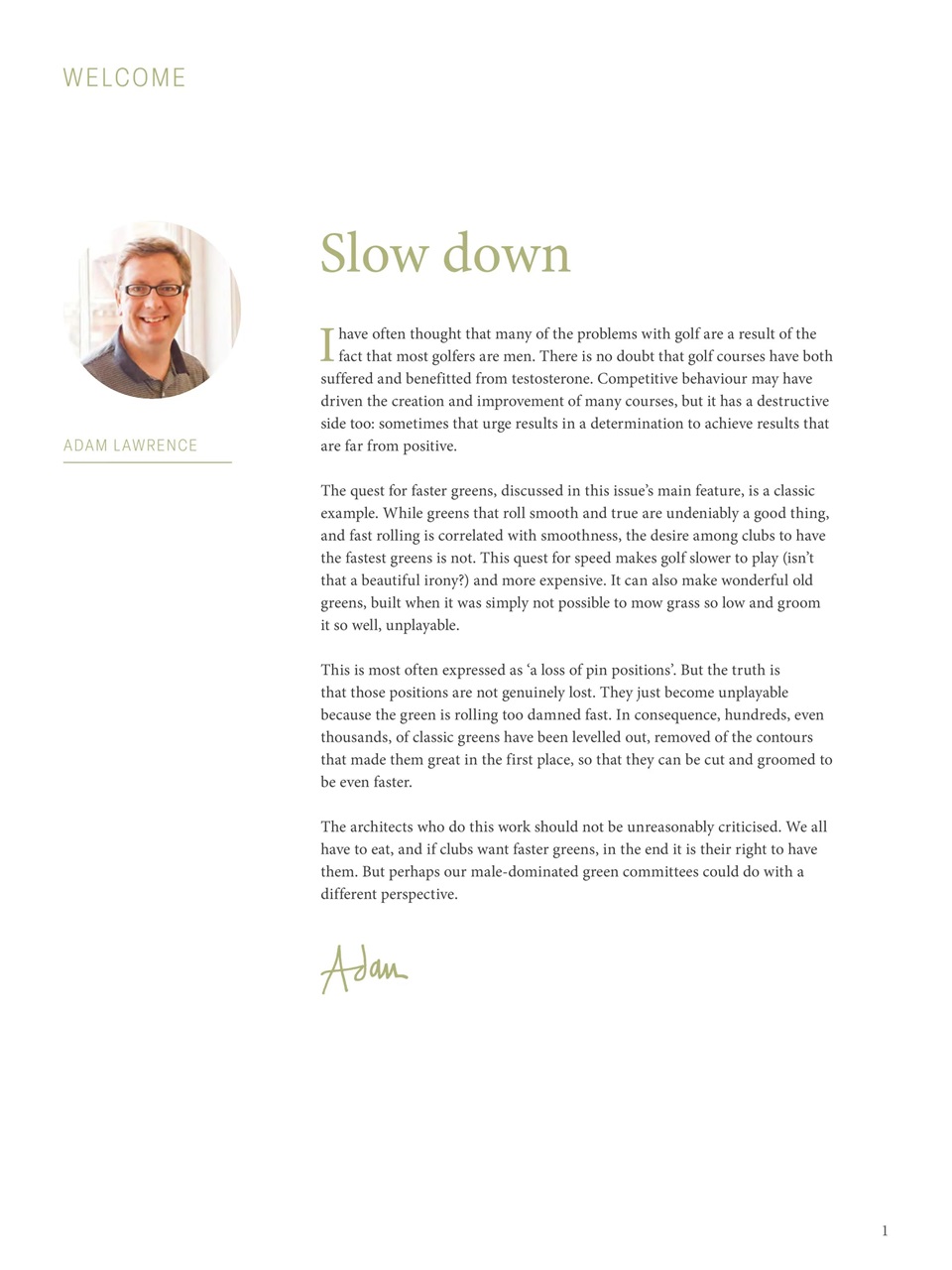 Golf Course Architecture Preview Pages