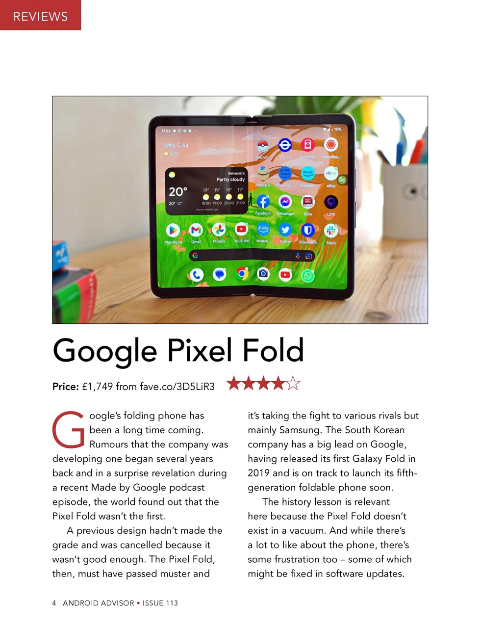 Android Advisor Preview Pages
