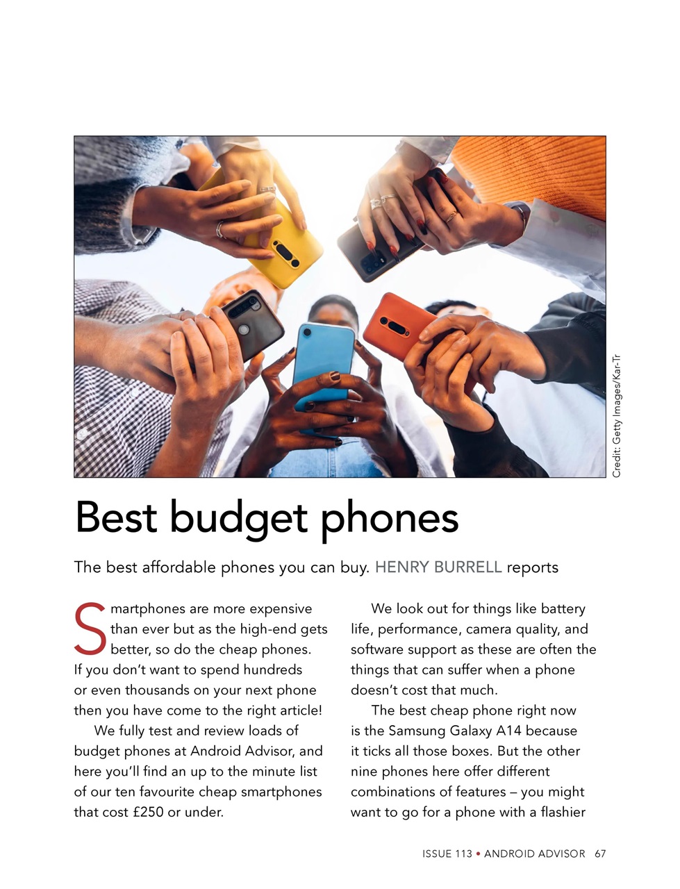 Android Advisor Preview Pages