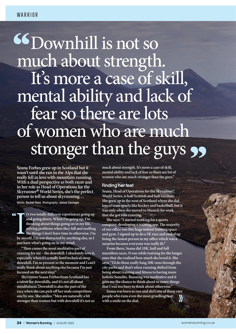 Women’s Running Preview Pages