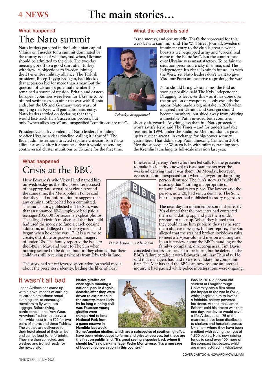 The Week Preview Pages