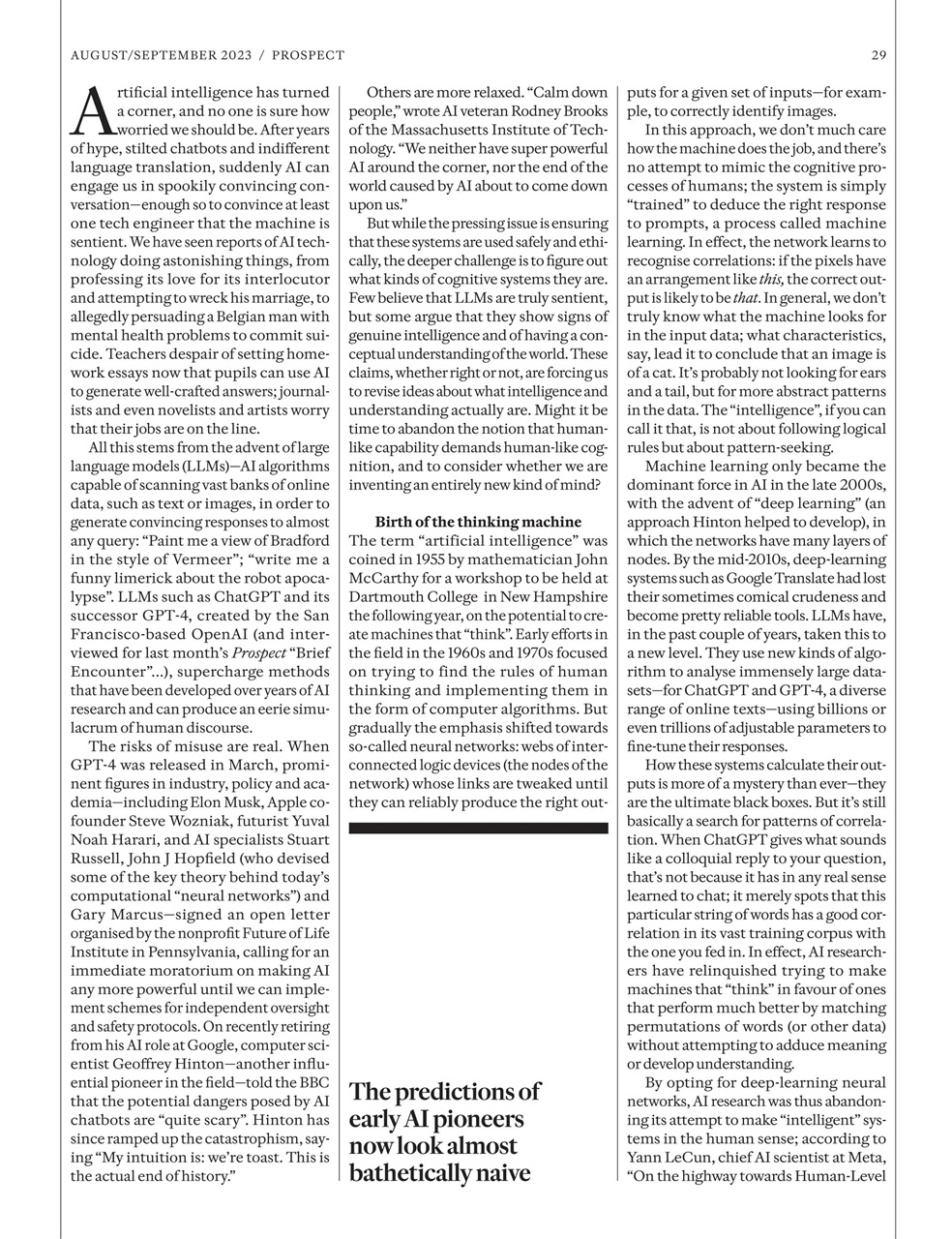 Prospect Magazine Preview Pages