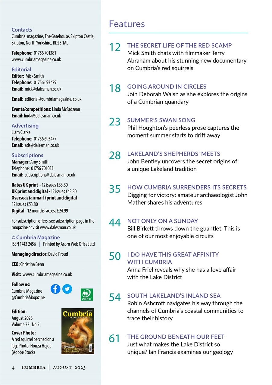 Cumbria and Lakeland Walker Preview Pages