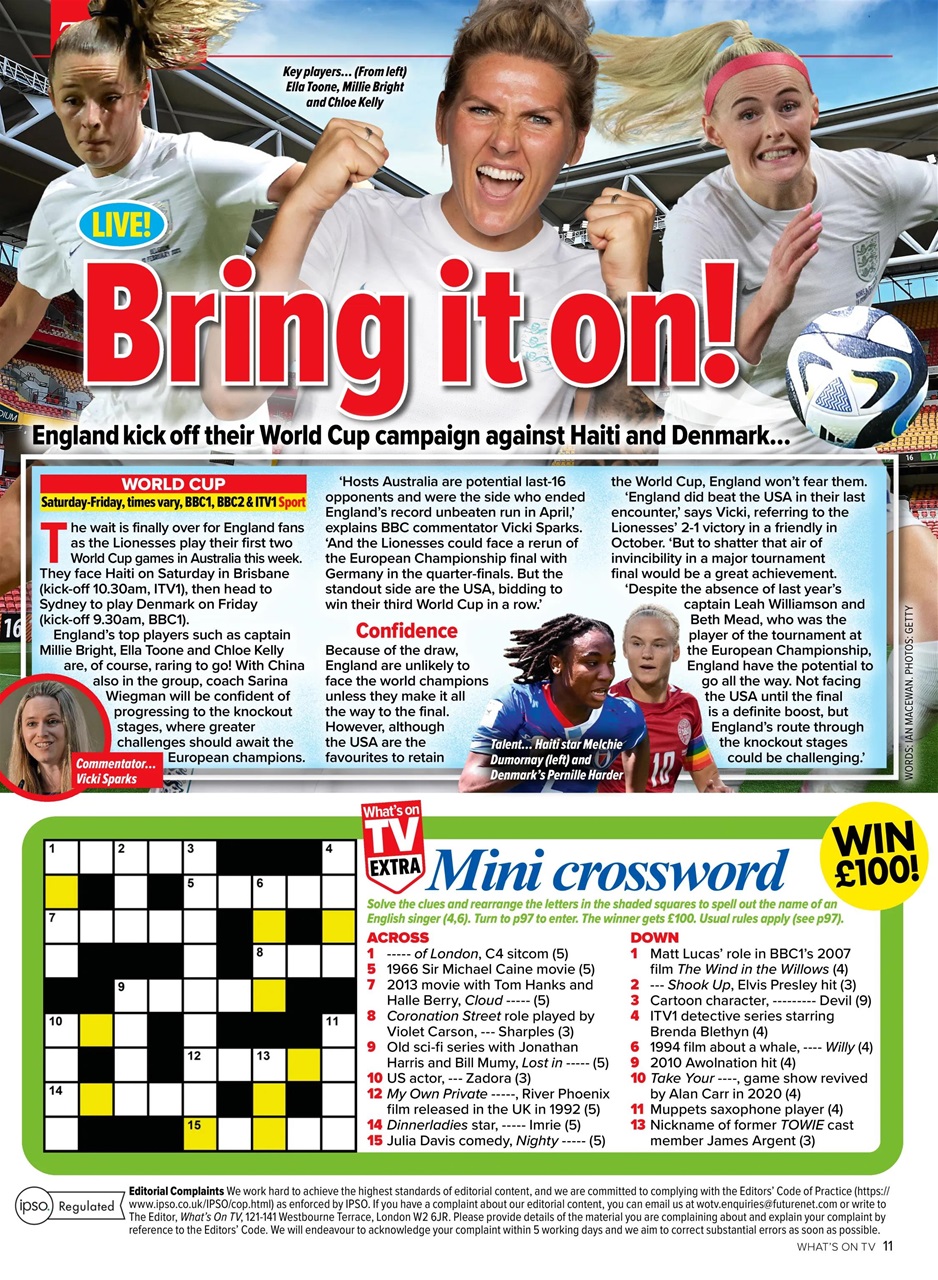What's on TV Preview Pages