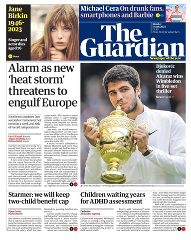 The Guardian Newspaper issue Monday, July 17, 2023