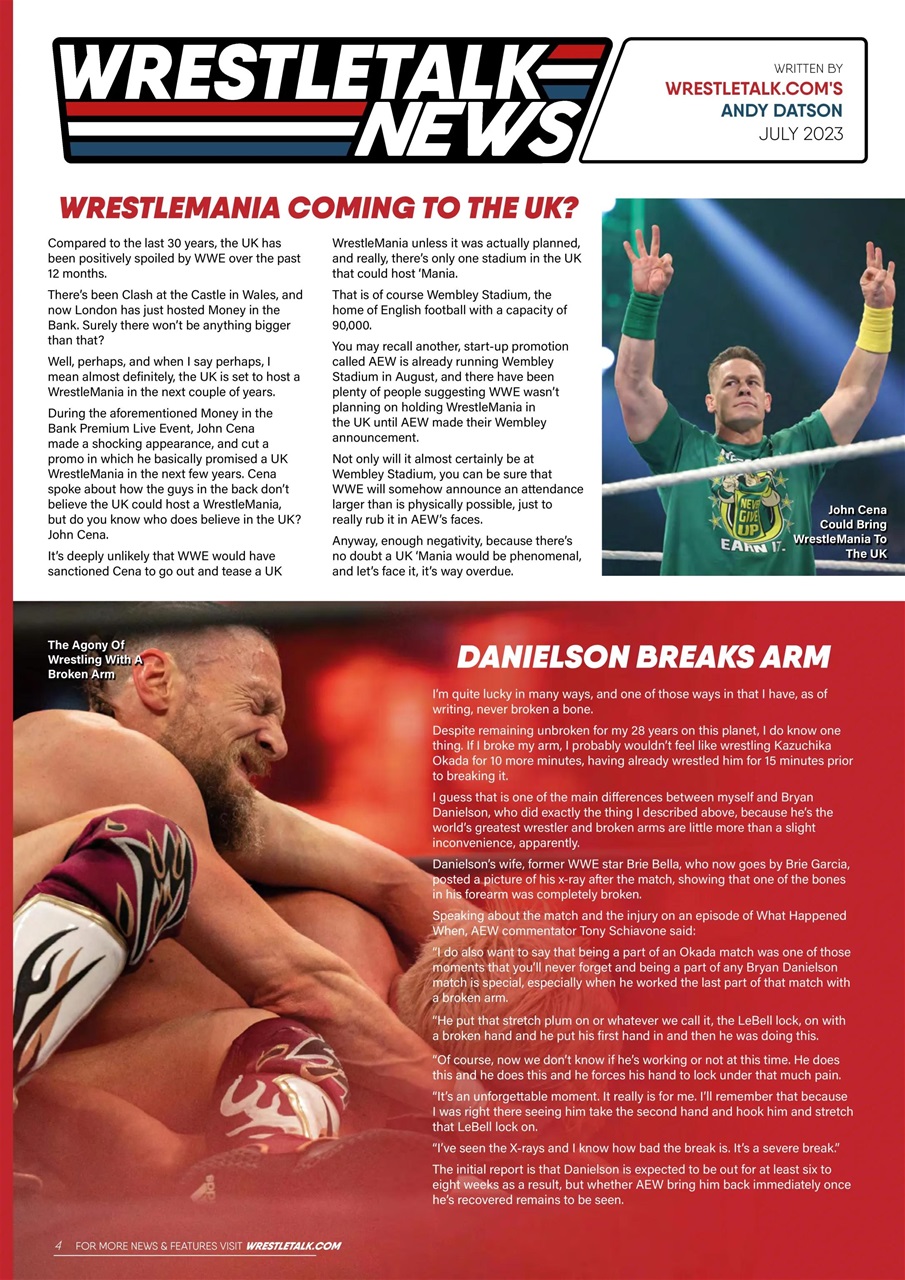 Wrestletalk Magazine Preview Pages