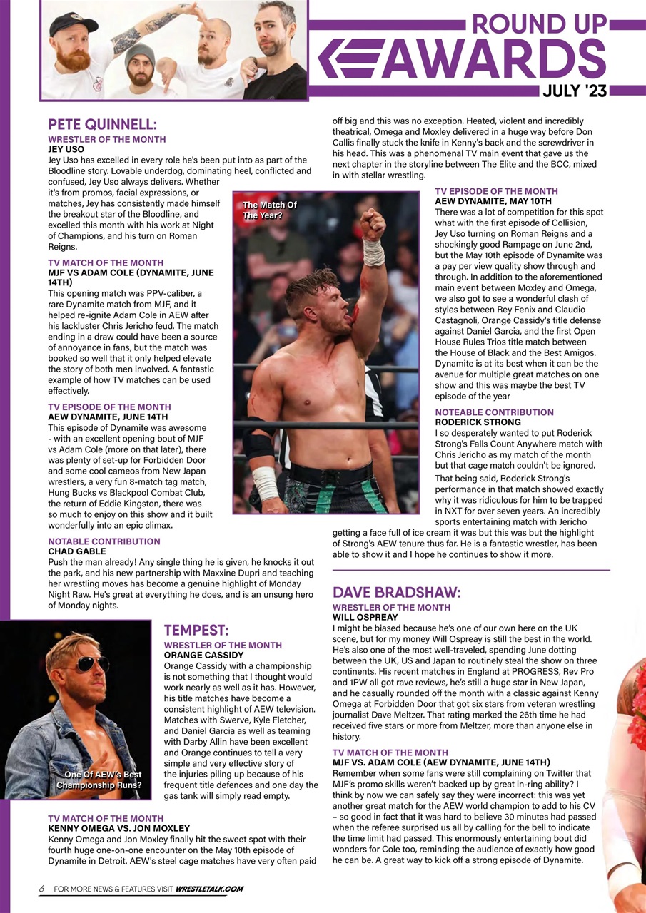 Wrestletalk Magazine Preview Pages