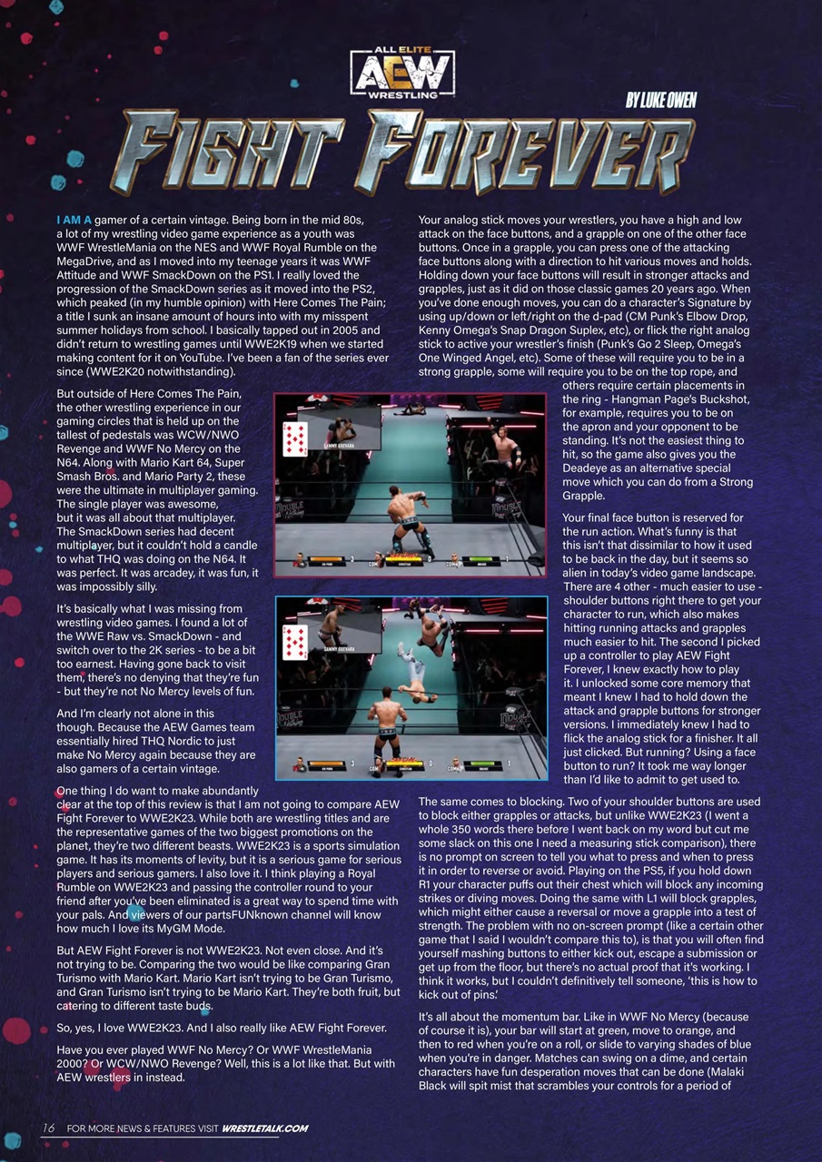 Wrestletalk Magazine Preview Pages