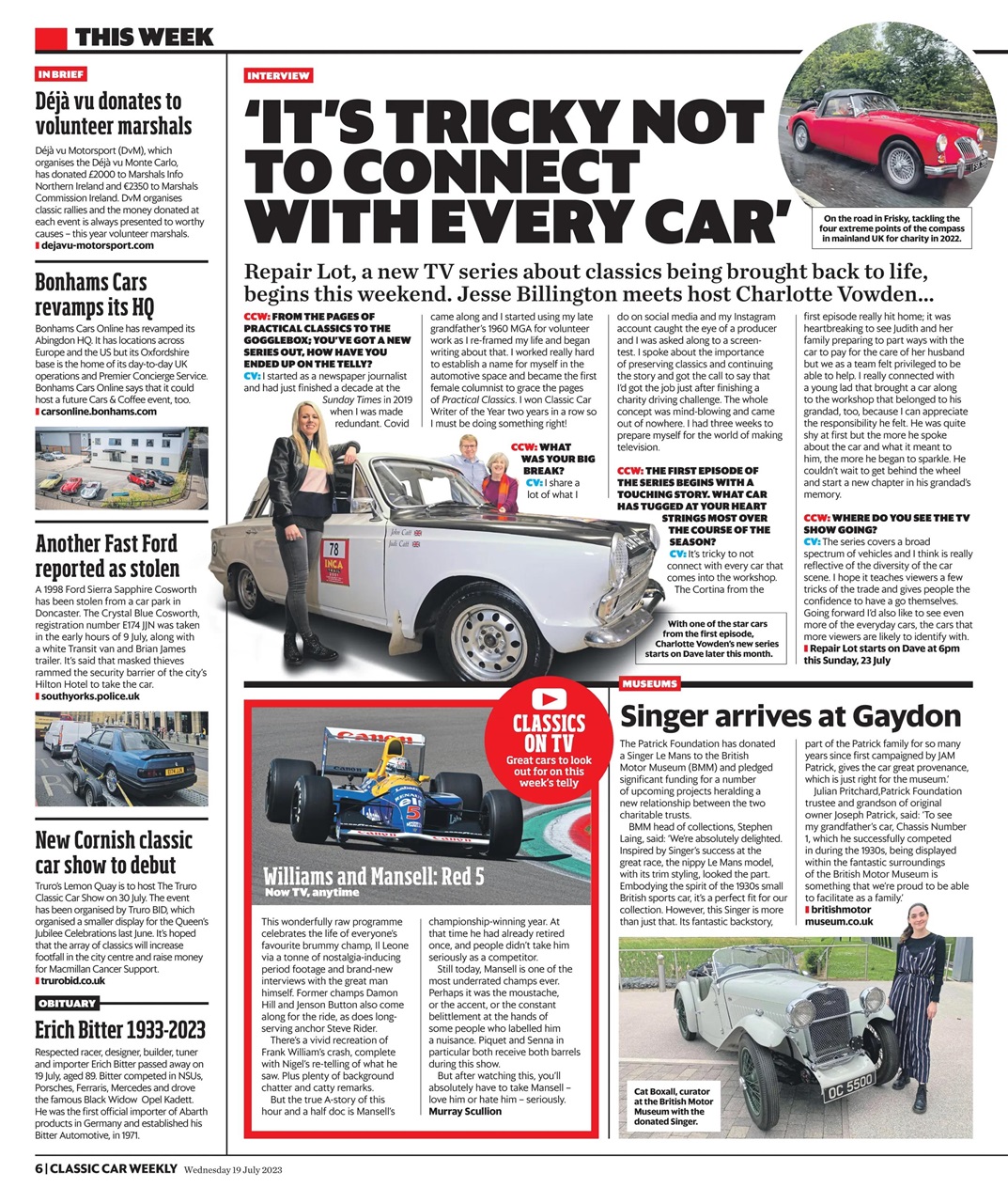 Classic Car Weekly Preview Pages