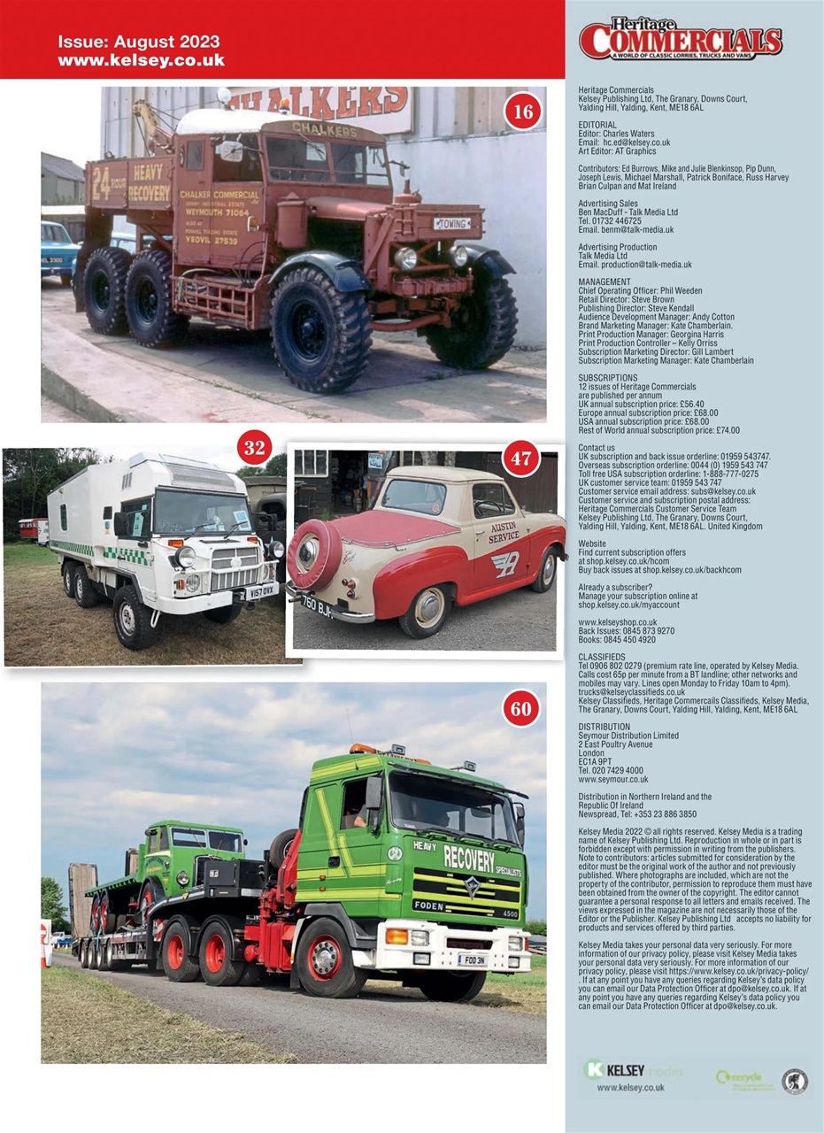 Heritage Commercials Magazine Preview Pages