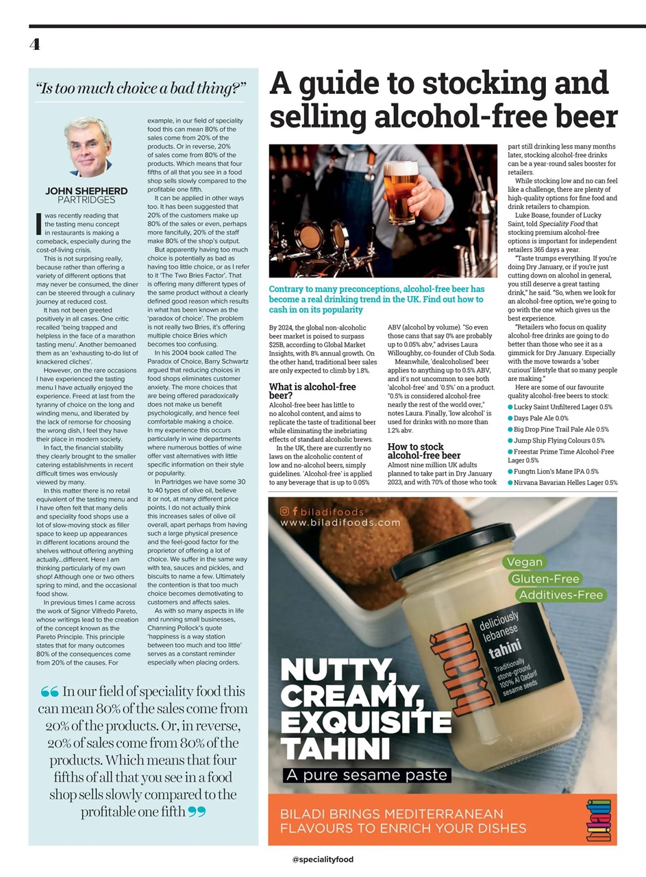 Speciality Food Preview Pages