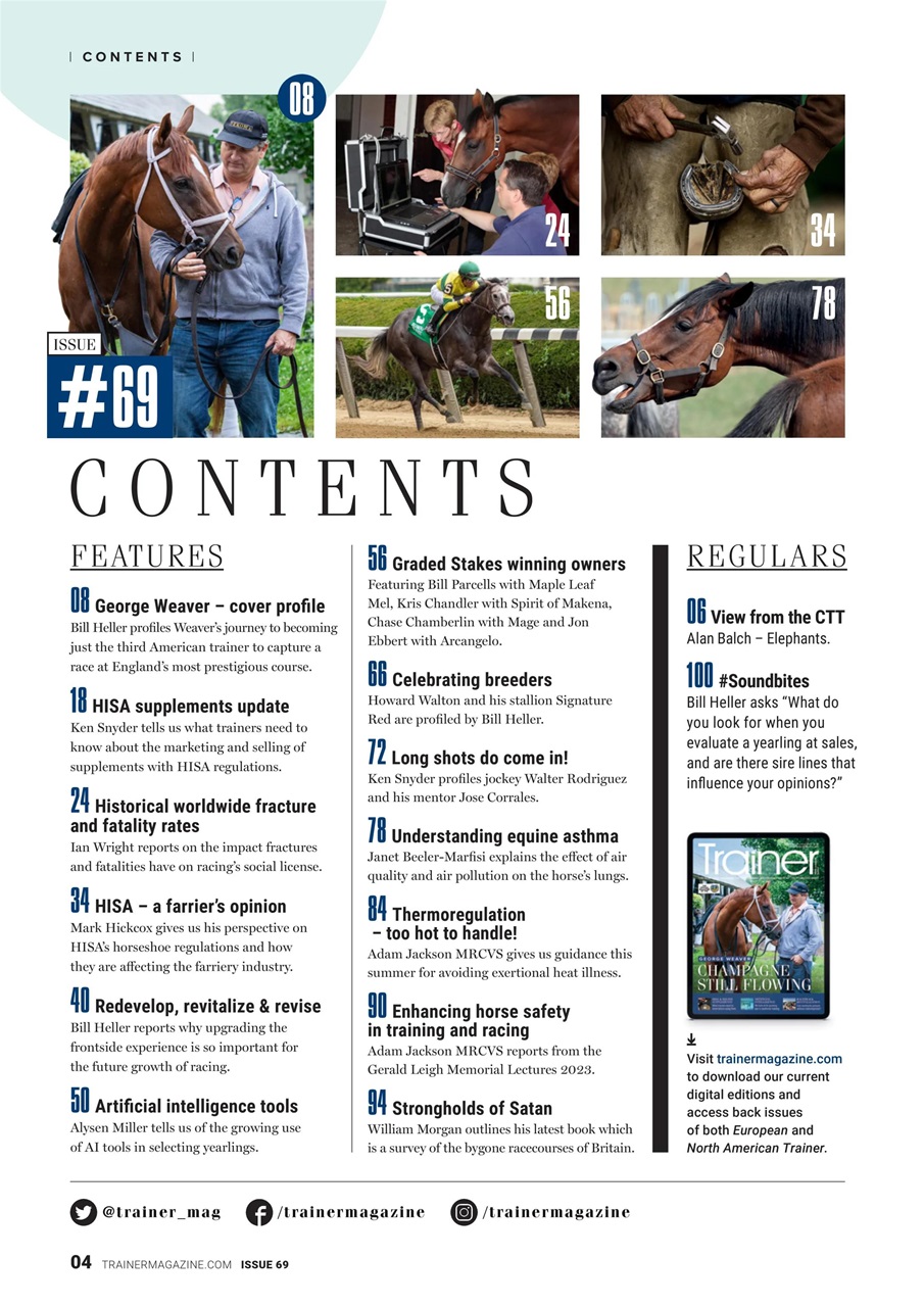 North American Trainer Magazine - horse racing Preview Pages