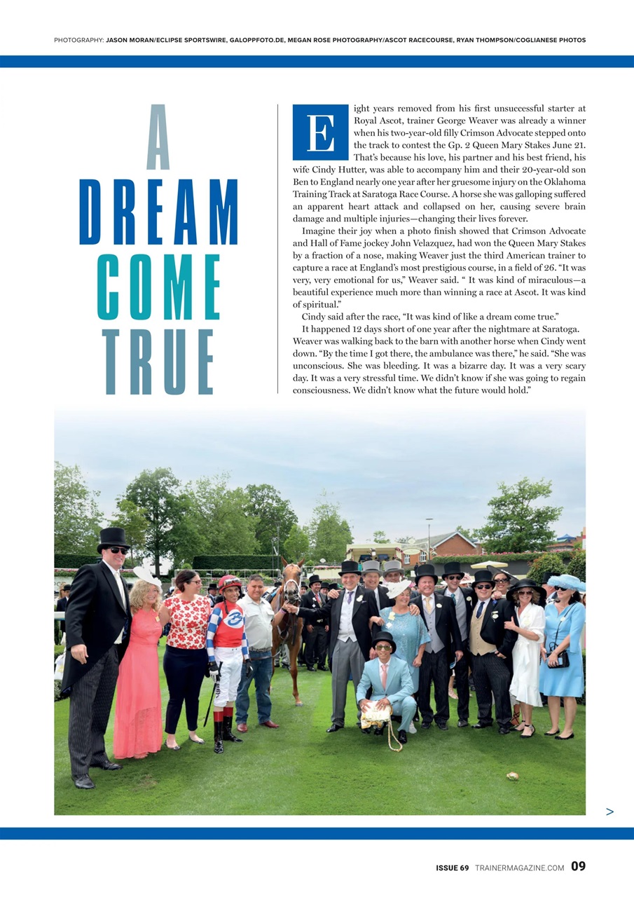 North American Trainer Magazine - horse racing Preview Pages