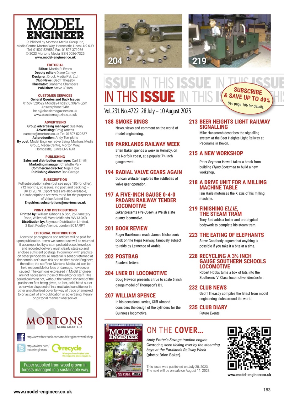 Model Engineer Preview Pages