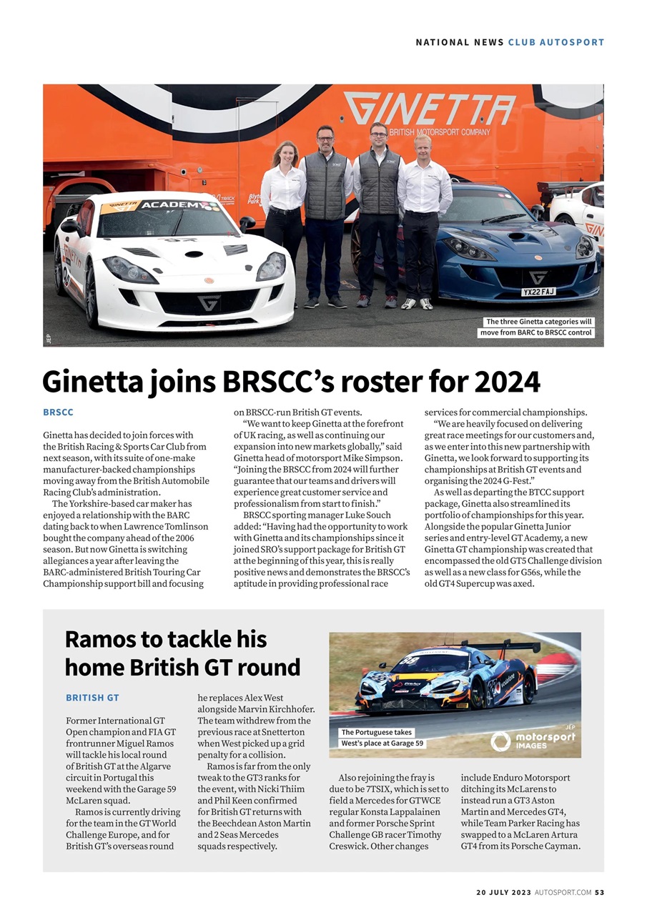 Autosport Preview Pages