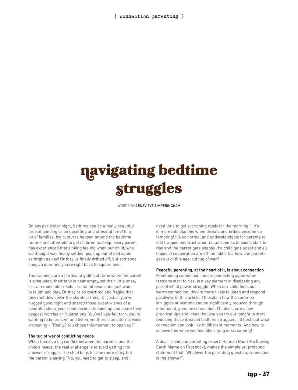 The Natural Parent Magazine Preview Pages