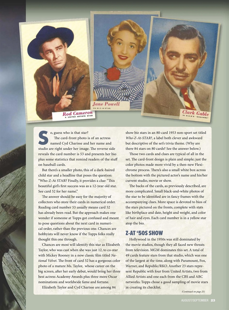 Non-Sport Update Magazine Preview Pages