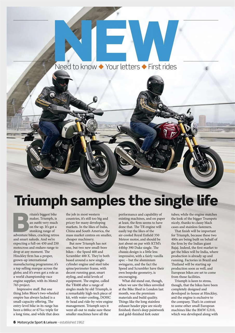 Motorcycle Sport & Leisure Preview Pages