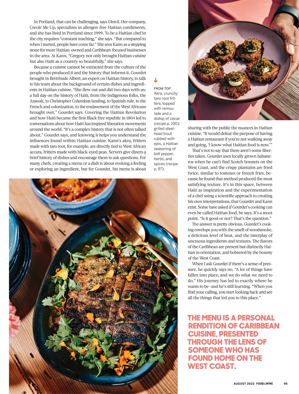 Food & Wine Preview Pages