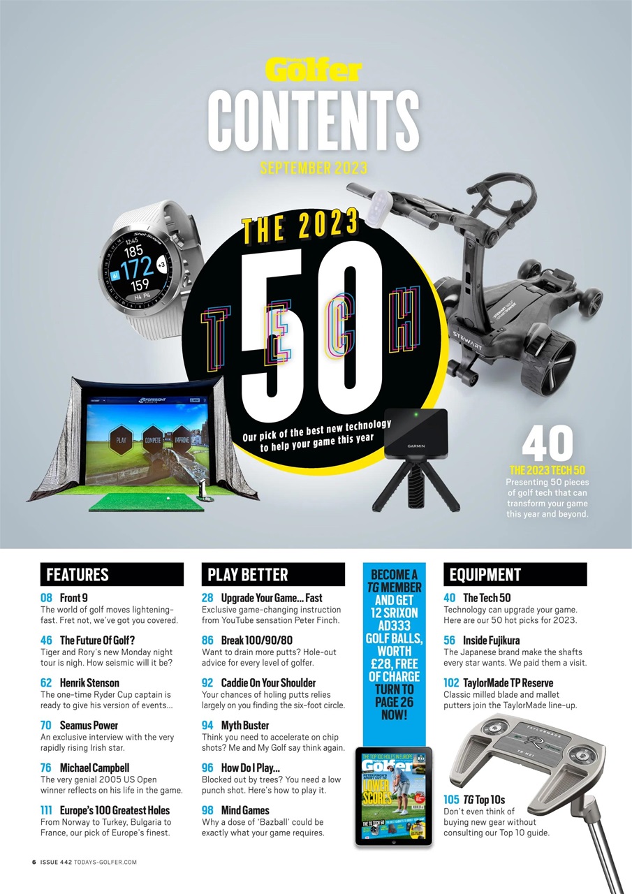 Today's Golfer Preview Pages
