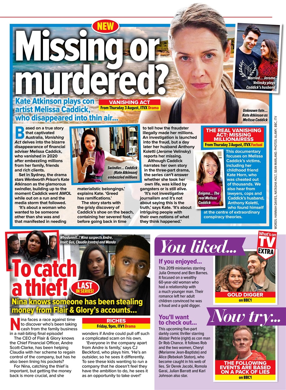 What's on TV Preview Pages