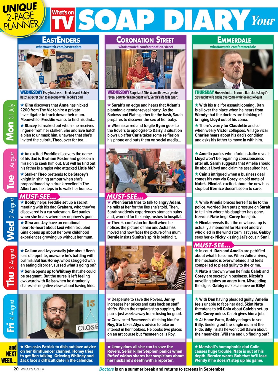 What's on TV Preview Pages