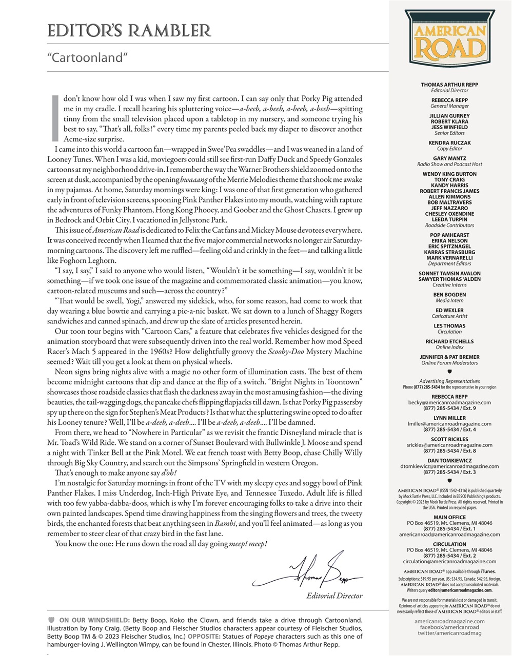 American Road Preview Pages