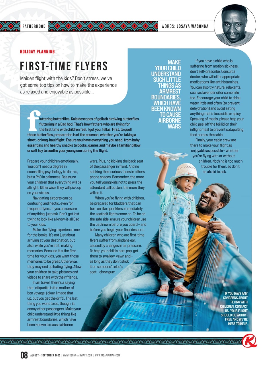 MSAFIRI – Kenya Airways Inflight Preview Pages