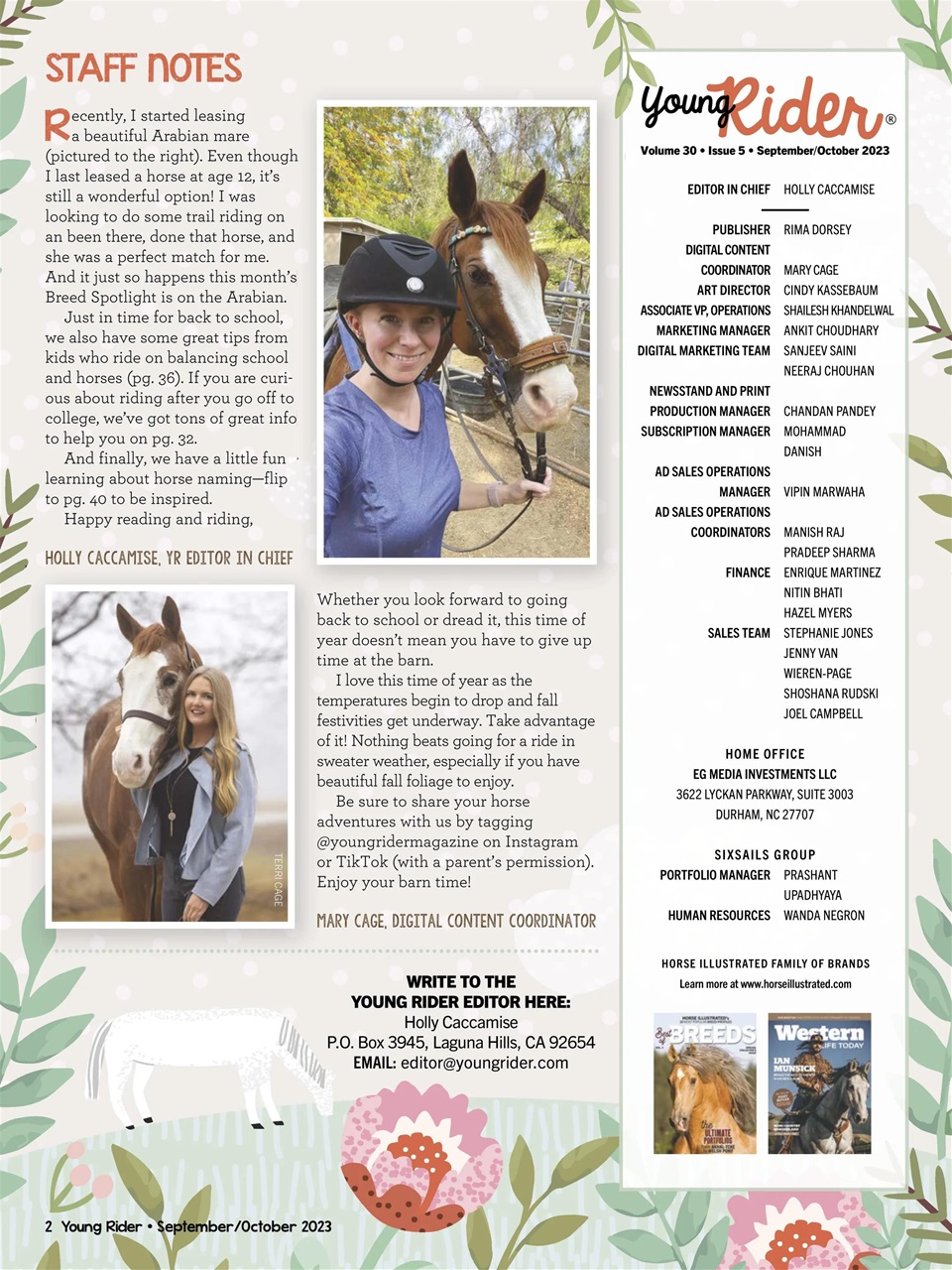 Young Rider Magazine Preview Pages
