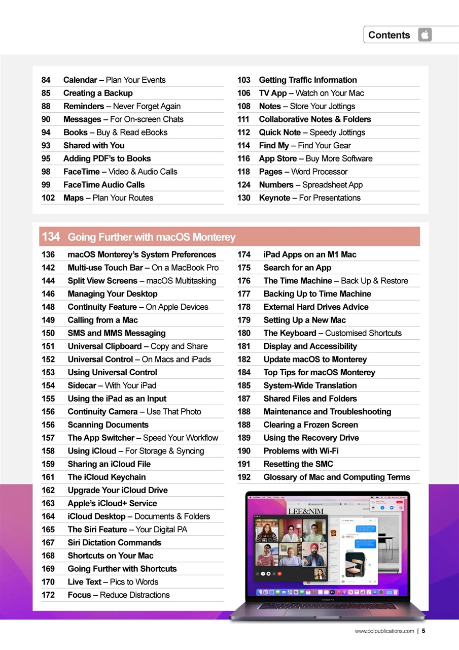 macOS Monterey The Complete Manual Preview Pages
