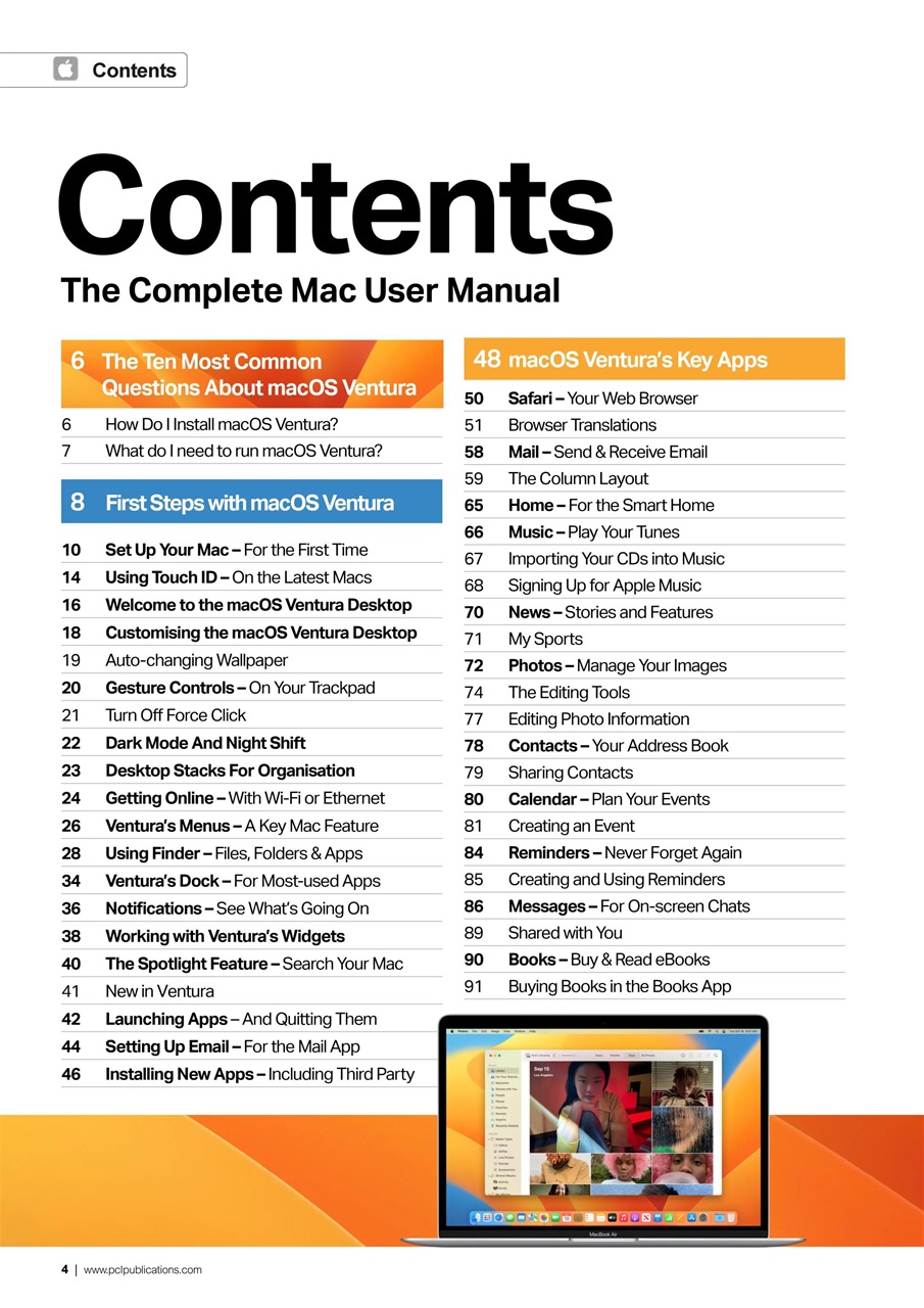 Mac + MacBook User Preview Pages