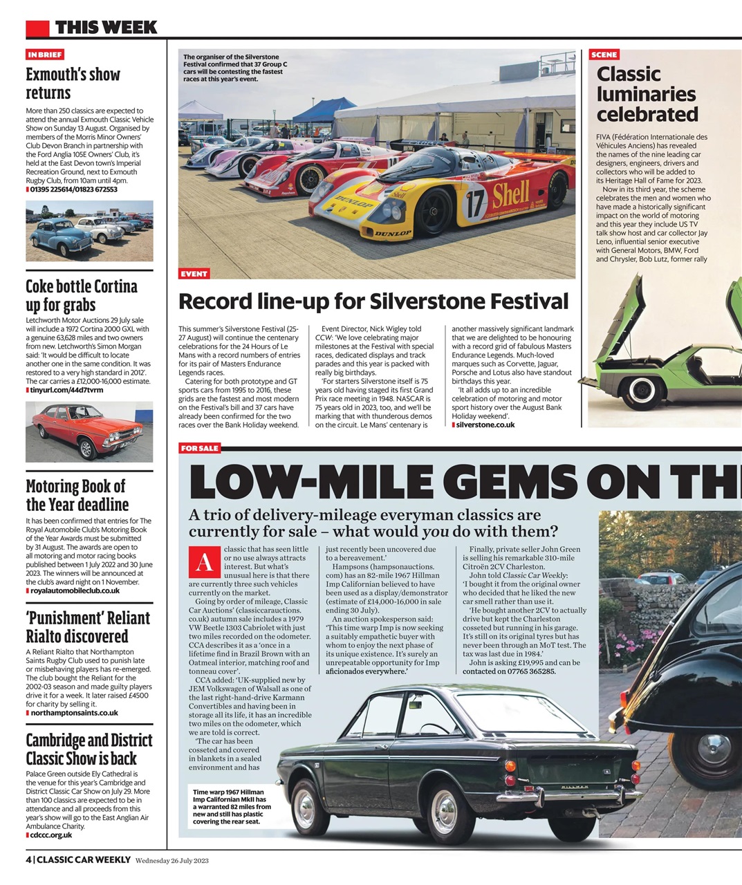 Classic Car Weekly Preview Pages