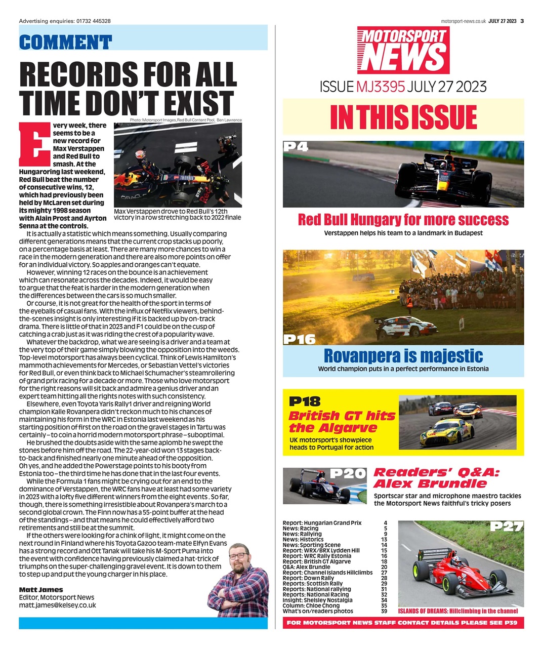 Motorsport News Preview Pages