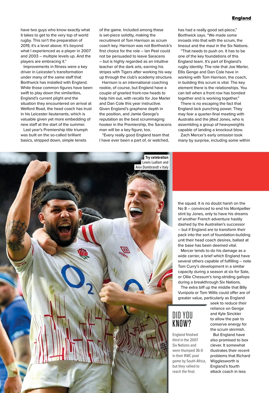 Rugby World Preview Pages