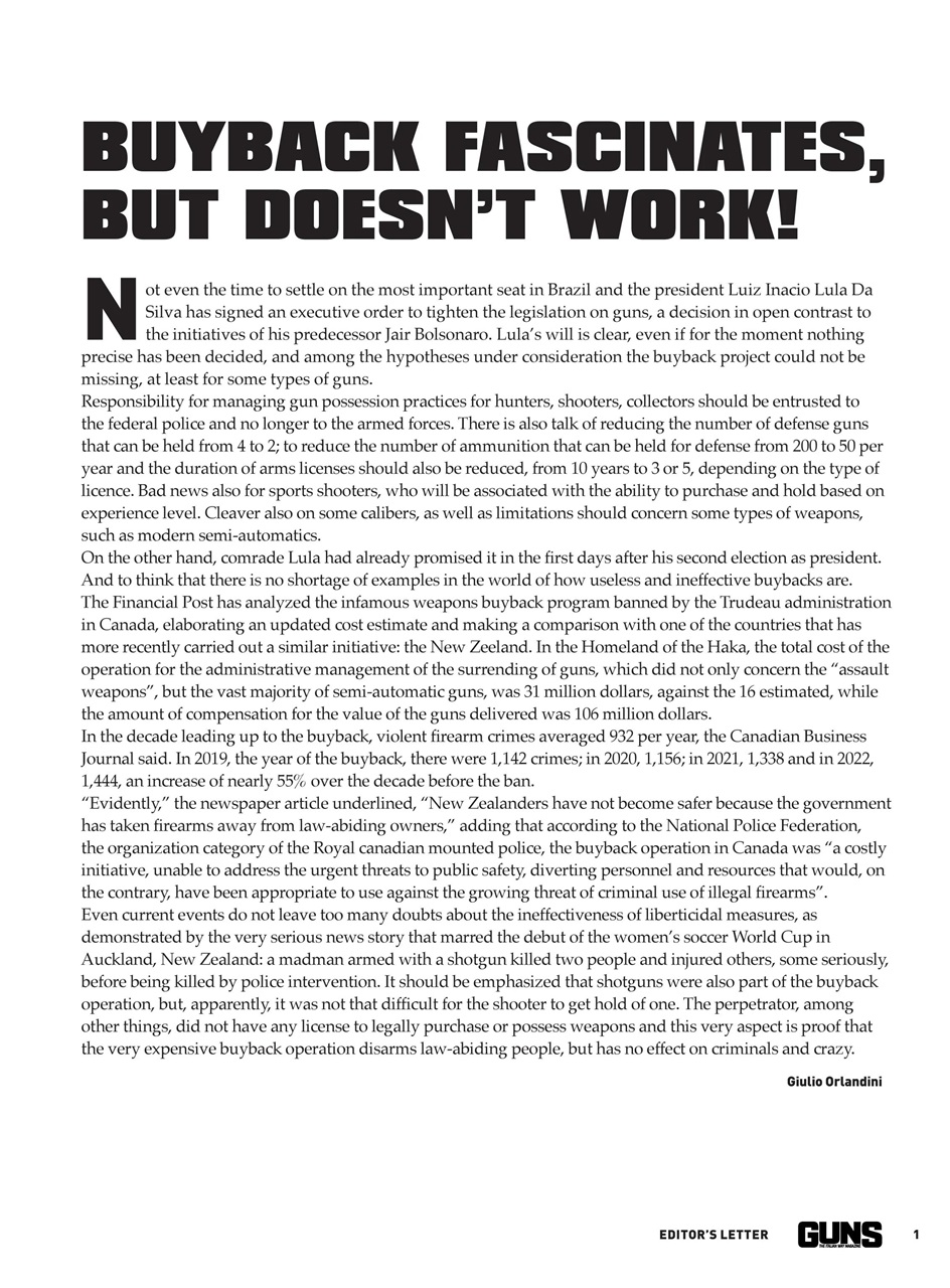 GUNS: The Italian Way Magazine Preview Pages