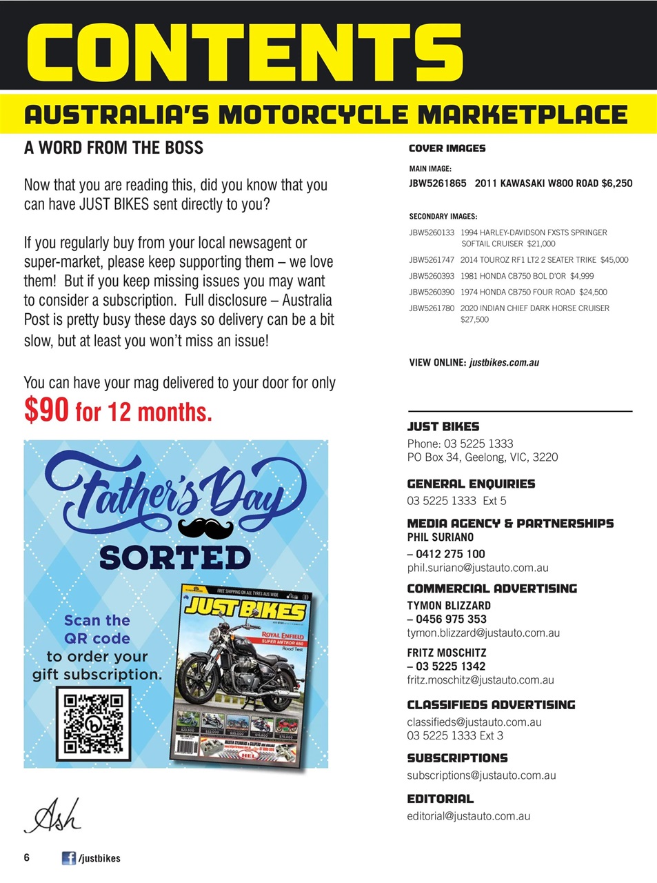 JUST BIKES Preview Pages