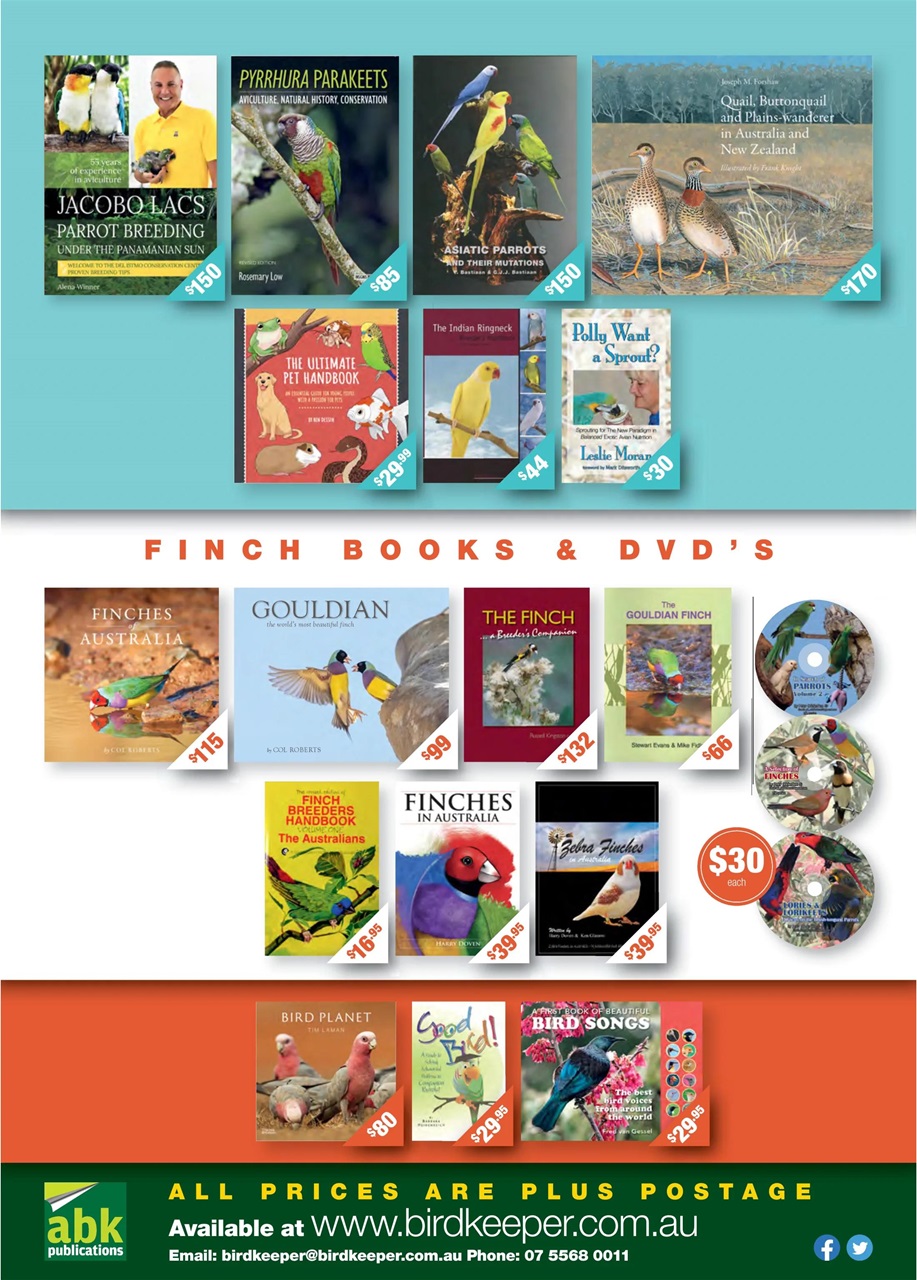 Australian Birdkeeper Magazine Preview Pages