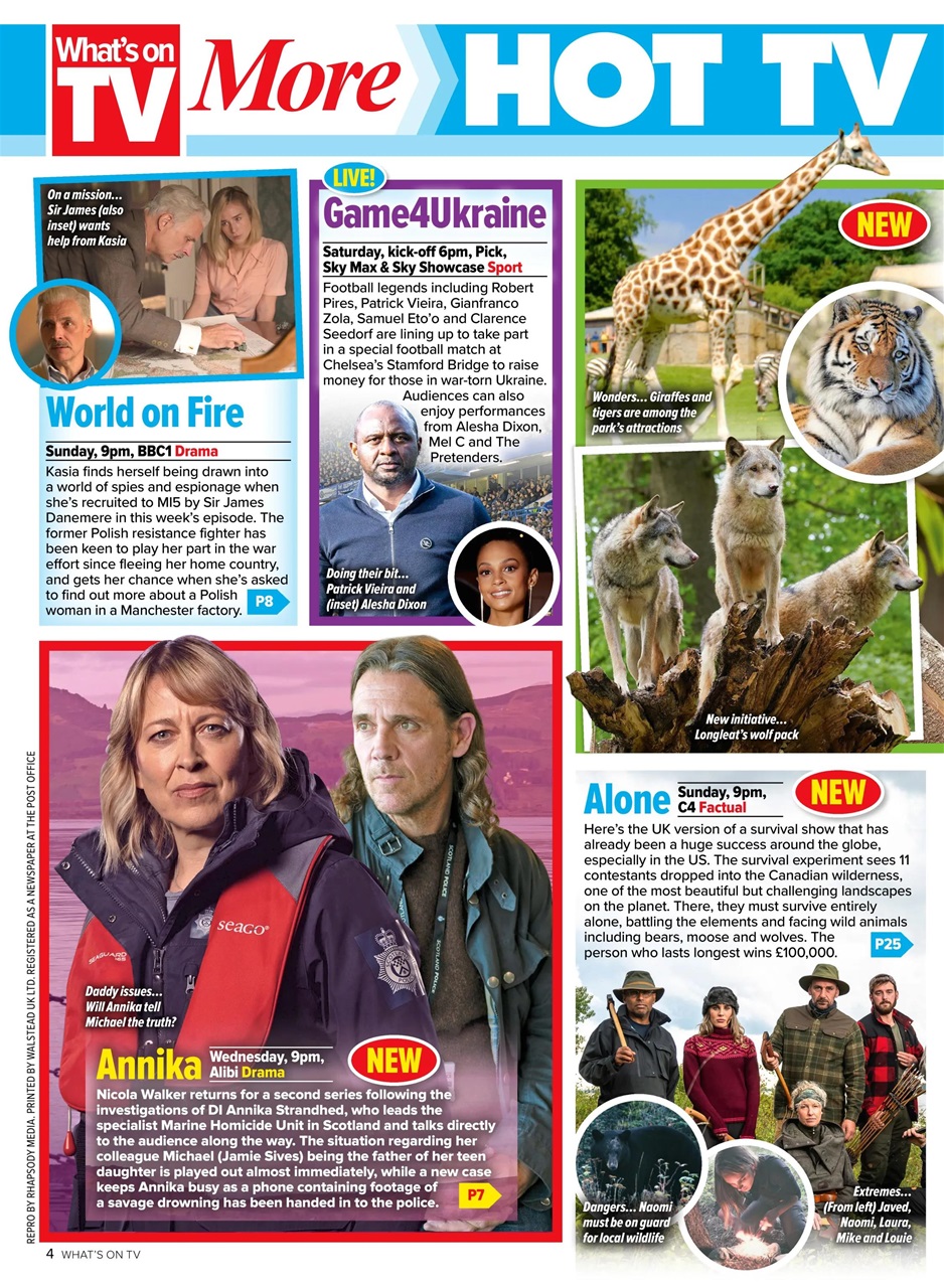 What's on TV Preview Pages