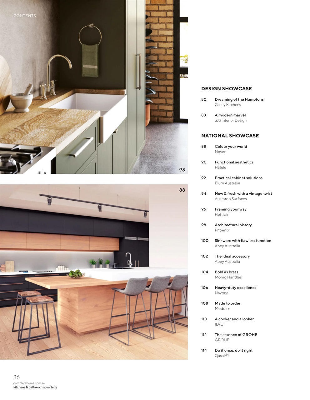 Kitchens & Bathrooms Quarterly Preview Pages