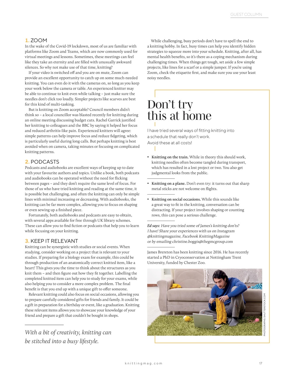 Knitting Preview Pages