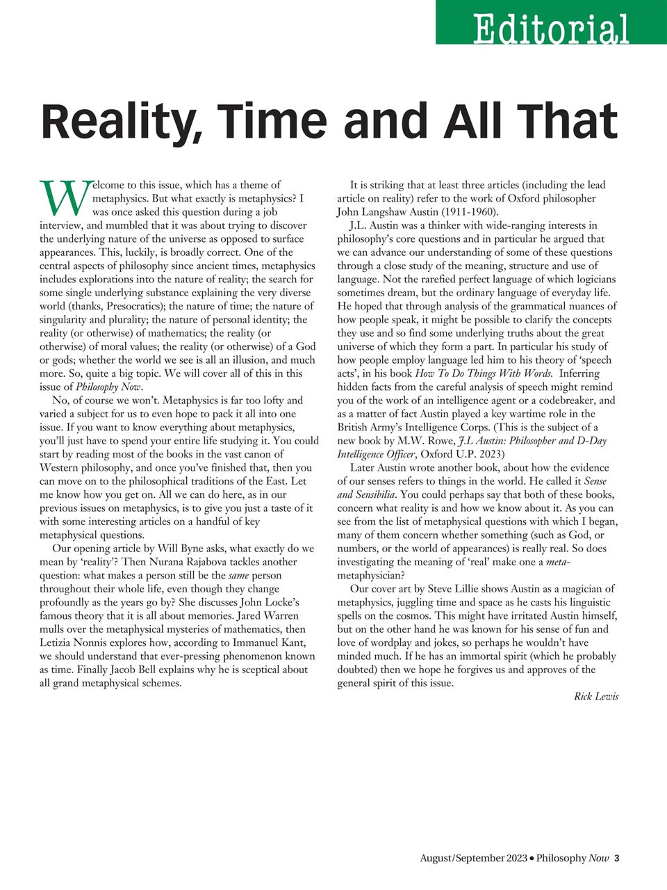Philosophy Now Preview Pages