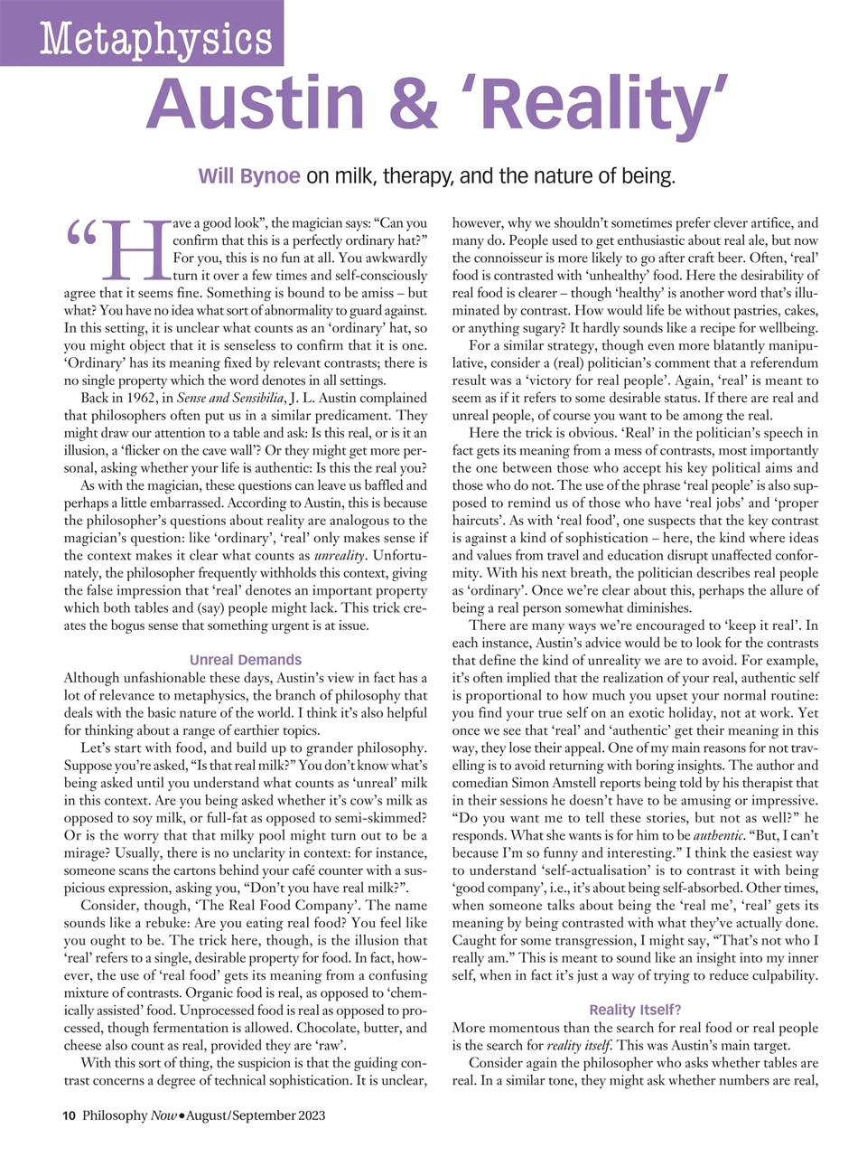Philosophy Now Preview Pages
