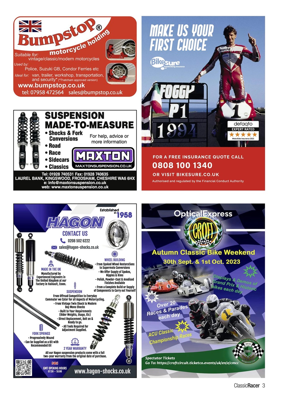 Classic Racer Preview Pages