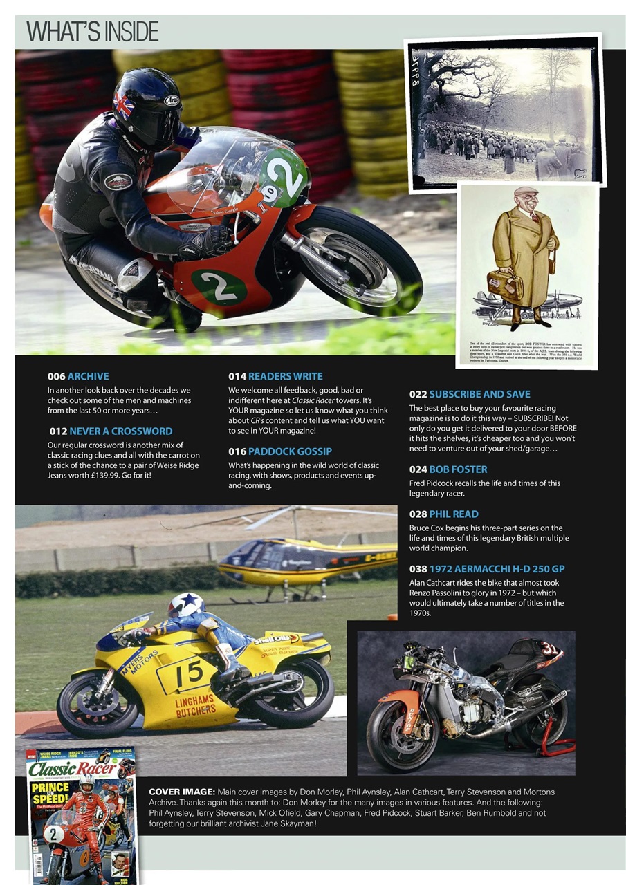 Classic Racer Preview Pages